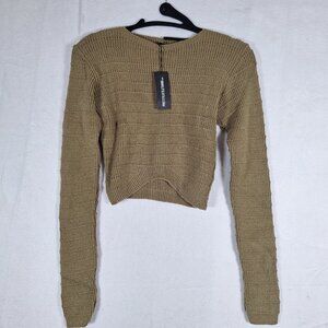 NWT Pretty Little things green crop sweater size large